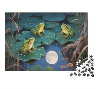 Rana Puzzle De 1000 Piezas Lotus Leaf Rana Rompecabezas para Adultos De Madera para Adultos Juego Hobby 1000pcs (75x50cm)