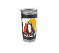 Rana ¿Qué? Rana Meme Rana Sapo Divertido Dicho Animal Vaso térmico de acero inoxidable de doble pared