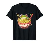 Rana Ramen Bowl Fideos japoneses Frog Noodle Art Art Camiseta