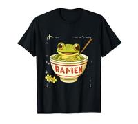 Rana Ramen Bowl Fideos japoneses Frog Noodle Art Art Camiseta
