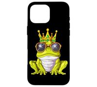 Rana Real con Corona Y Gafas De Sol Príncipe Rana Carcasa para iPhone 16 Pro MAX