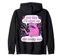 Rana Rosa Graciosa Frase Sarcástica Humor Sudadera con Capucha