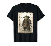 Rana Samurai Guerrero Juramento Valiente Katana Japón Arte Camiseta