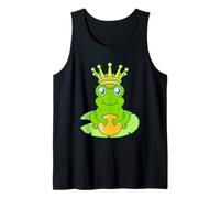 Rana Sapo Dorado Rey Cuento de Hadas Corona Bola Príncipe Lindo Camiseta sin Mangas