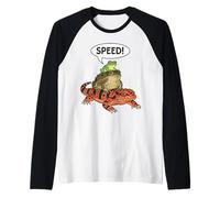 Rana Sapo Monstruo Gila Apilados Humor Reptil Divertido Camiseta Manga Raglan