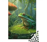 Rana selvática Rompecabezas Ilustración Fauna fantástica Cartón Reciclado 1000 Piezas, Descompresión Educativa,decoración Pared, Ocio Hogar 70x50cm/1000pcs