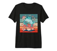 Rana sentada sobre un Hongo Frog Lovers Camiseta Premium