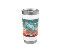 Rana sentada sobre un hongo Frog Lovers Vaso térmico de acero inoxidable de doble pared
