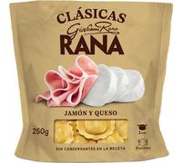 RANA Tortellini de pasta fresca 3 × 250 g · Pack de 3 · Refrigerado (Jamón y queso)