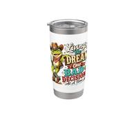Rana Vaquera Divertida: Vive el Sueño con Humor Vaso térmico de acero inoxidable de doble pared
