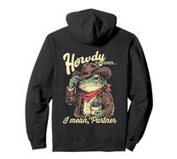 Rana Vaquera Western Howdy Pardner Sapo Retro Animal Country Sudadera con Capucha