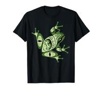 Rana Verde Pacífico Noroeste Nativo Americano Estilo Indio Camiseta