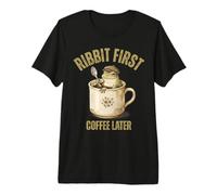 Rana Vintage Beber Café Retro Cottagecore Café Amantes Camiseta Premium