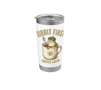 Rana Vintage Beber Café Retro Cottagecore Café Amantes Vaso térmico de acero inoxidable de doble pared