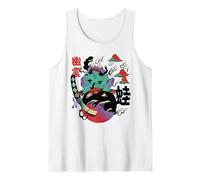 Rana Yokai surrealista japonesa extraña psicodélico Camiseta sin Mangas