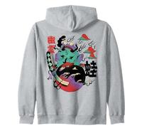 Rana Yokai surrealista japonesa extraña psicodélico Sudadera con Capucha