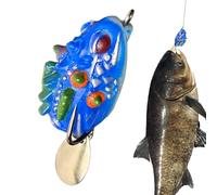 Ranas Señuelos para Pesca de Lucio y Perca - Cebo Flexible Artificial | Señuelos Agua Salada con Anzuelos Antihéroes | para Silure, Maskinongé, lucio, pescador, al aire libre, agua salada