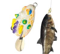 Ranas Señuelos para pesca de lucio y perca, cebo flexible realista | Señuelos de agua salada con anzuelos antihéroes, para bagre, maskinongé, lucio, pescador, al aire libre, agua salada