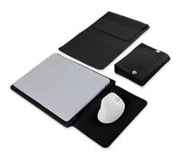 Ranbluu 15 15.6 16 Pulgadas Funda para Ordenador portátil para MacBook Air 15/Pro 16 M4/M3/M2/M1 Pro/MAX, Protectora de Cuero PU Bolsa Laptop Sleeve para Surface DELL Lenovo HP PC 15-16", Negro