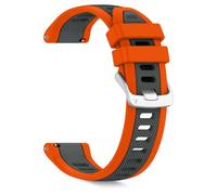RanBluu 20 mm Correa de Silicona Compatible con Garmin Forerunner 165/Forerunner 165 Music/Vivoactive 5, Banda de Reemplazo, Correa Deportiva para Garmin Venu Sq 2/Sq 2 Music/Venu 2 Plus, Gris&Naranja