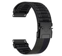 RanBluu 20 mm Correa Nylon Para Amazfit Active 2 / Amazfit Active/Amazfit GTR Mini/Amazfit GTS 4, Correa de Repuesto de Tejido Elástico, correa Deportiva para Mujer Hombre (20 mm, Negro)