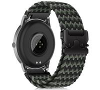 RanBluu 22mm Nylon Correa para Amazfit Balance 2/Bip 6/Bip 5/5 Unity/GTR 47mm/GTR 4/GTR 3 Pro, Banda de Reemplazo de Tejido Elástico, Correa Deportiva para Mujer Hombre (22 mm, Negro & Verde)