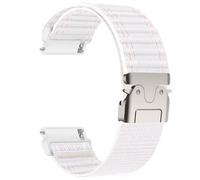 RanBluu Correa Nylon para 20 mm Para Amazfit Active 2 / Amazfit Active/Amazfit GTR Mini/Amazfit GTS 4, Correa de Repuesto de Tejido Elástico, Correa Deportiva para Mujer Hombre (20 mm, Blanc)