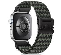 RanBluu Correa Nylon para Huawei Watch Fit 5 Pro/Watch Fit 5 /Watch Fit 4 Pro/Watch Fit 4 / Wacth Fit 3, Correa de Repuesto de Tejido Elástico para huawei watch fit 5/5 pro/4/4 pro/3, Negro&Verde
