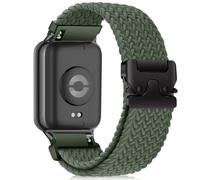 RanBluu Correa Nylon para Xiaomi Redmi Watch 5/Redmi Watch 4/Xiaomi Smart Band 9 Pro/Smart Band 8 Pro, Correa de Repuesto de Tejido Elástico, Correa Deportiva para Mujer Hombre, Verde Oscuro