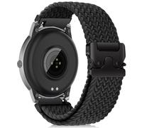 RanBluu Correa trenzada de nailon elástica, de 22 mm, 20 mm, para hombre y mujer, con hebilla de metal (22 mm), color negro