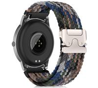 RanBluu Pulsera trenzada de nailon elástica, de 22 mm, 20 mm, para hombre y mujer, con hebilla de metal (22 mm), multicolor