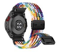 RanBluu QuickFit 20 mm Correa de Nailon Compatibles conGarmin fēnix 8 43 mm/Fenix 7S/7S Pro/6S/6S Pro, Cierre Magnético Correa, Banda de Reemplazo para Garmin Descent Mk3Si, Arcoíris