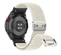 RanBluu QuickFit 20 mm Correa de Nailon Compatibles conGarmin fēnix 8 43 mm/Fenix 7S/7S Pro/6S/6S Pro, Cierre Magnético Correa, Banda de Reemplazo para Garmin Descent Mk3Si, Blanco