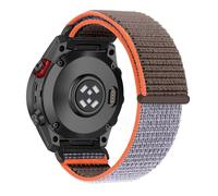 RanBluu QuickFit 20mm Correa de Nailon Compatible con Garmin fēnix 8 43mm/Fenix 7S/7S Pro/6S/6S Pro/5S/5S Plus, Repuesto Velcro Correa, Banda de Reemplazo para Garmin Descent Mk3Si/Mk3S, Naranja&Gris