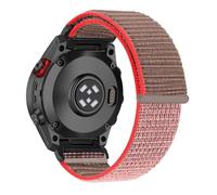 RanBluu QuickFit 20mm Correa de Nailon para Garmin fēnix 8 43mm /Fenix 7S/7S Pro/6S/6S Pro/5S/5S Plus, Repuesto Velcro Correa, Banda de Reemplazo para Garmin Descent Mk3Si/Mk3S/Mk2S, Gris&Rosa