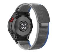 RanBluu QuickFit 26mm Correa Compatible con Garmin fēnix 8 51mm/Enduro 3/Fenix 7X/7X Pro/7X Pro Solar/6X/6X Pro/5X, Nylon Deportiva Correa, Banda de Reemplazo para Garmin Descent Mk3i, Azul&Gris
