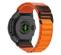 RanBluu QuickFit 26mm Correa de Nailon Compatible con Garmin Fenix 8 Pro 51mm/Quatix 8 51mm/Tactix 8/fēnix 8/Enduro 3/Fenix 7X, Repuesto Correa, Banda de Reemplazo para Garmin Descent Mk3i, Naranja