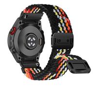 RanBluu QuickFit 26mm Correa de Nailon Compatibles con Garmin fēnix 8 51mm/Enduro 3/Fenix 7X/7X Pro/6X/6X Pro/5X, Cierre magnético Correa, Banda de Reemplazo para Garmin Descent Mk3i, Negro & Arcoíris
