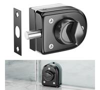 Ranbo Cerradura de Suelo para Puerta de Cristal, Negro Cepillado