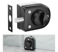 Ranbo Cerradura de Suelo para Puerta de Cristal, Negro Mate