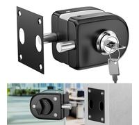 Ranbo Cerradura de Sujeción para Puerta de Cristal, Negro Mate