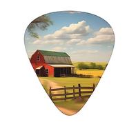 Ranch View - Púas de guitarra de color a la moda, paquete de 12 unidades, para guitarra acústica, guitarra eléctrica, ukelele