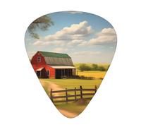 Ranch View WZYWHJ Prints - Púas de guitarra de abdominales, 12 piezas, púas de fácil agarre para tu bajo, ukelele, guitarra acústica o eléctrica