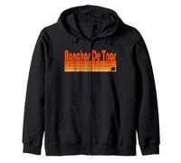 Ranchos De Taos, estilo retro de los años 80 de Nuevo México Sudadera con Capucha