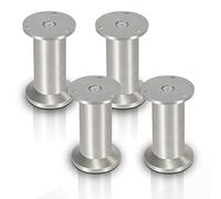 Randaco Juego de 4 patas para muebles de 100 mm de altura, patas de aluminio para muebles soportan hasta 250 kg, patas redondas para sofá, base para muebles