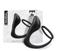 Randal Plug Anal con Anillo para el Pene Silicona Negro 8436583791325