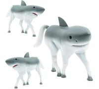 Randimals Horse & Shark - Juguetes híbridos realistas de animales, mezcla única de juguetes de safari y figuras pequeñas de animales de granja, mini figuras Hork para niños y niños