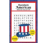 Random American Word Search: USA Word Search, America Word Search, American History Word Puzzle Brain Teaser, 55 puzzle 9 word