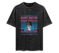 Randy Watson Sexual Chocolate Vintage Art One Night Only Anniversary Men's T-Shirt Unisex Black Men Tees L