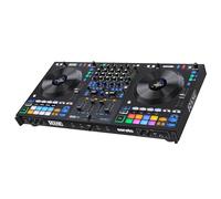 RANE FOUR Controlador DJ Stems Avanzado, 4 Canales, Jog Wheels de 8.5 Pugadas + Displays, Mezclador DJ con FX Internos, Serato DJ Pro + Pitch 'n Time DJ